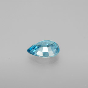 Circón azul natural de 1,38 ct, en forma de pera, VS