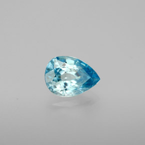 Circón azul natural de 1,30 ct, en forma de pera, VVS-VS