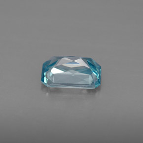 Circón azul natural de 1,35 ct, corte esmeralda, VVS-VS