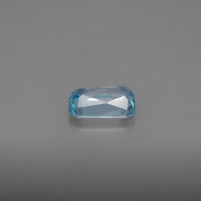 Circón azul natural de 1,20 ct, corte esmeralda, VVS