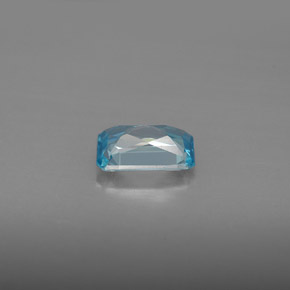 Circón azul natural de 1,31 ct, corte esmeralda, VVS-VS