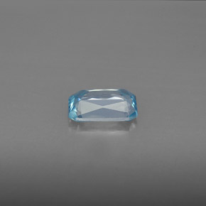 Circón azul natural de 1,22 ct, corte esmeralda, VVS-VS
