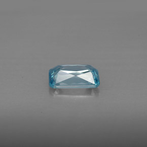 Circón azul natural de 1,23 ct, corte esmeralda, VS