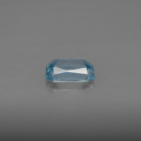 Circón azul natural de 1,27 ct, corte esmeralda, VVS-VS