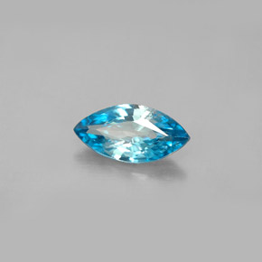 Circón azul natural de 1,41 ct, marquesa, VS