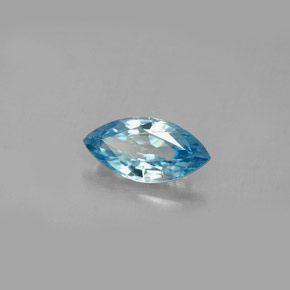 Circón azul natural de 1,58 ct, marquesa, VS