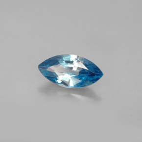 Circón azul natural de 1,49 ct, marquesa, VVS-VS