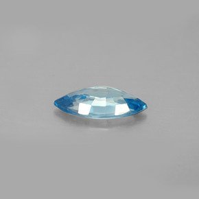 Circón azul natural de 1,31 ct, marquesa, VVS-VS