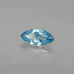 Circón azul natural de 1,68 ct, marquesa, VVS-VS