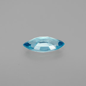 Circón azul natural de 1,38 ct, marquesa, VVS-VS