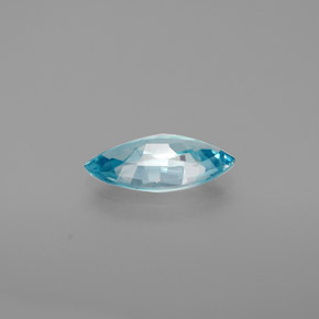 Circón azul natural de 1,30 ct, marquesa, VVS-VS