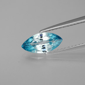 Circón azul natural de 1,38 ct, marquesa, VS