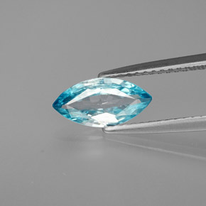 Circón azul natural de 1,17 ct, marquesa, VS