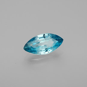 Circón azul natural de 1,52 ct, marquesa, VVS-VS