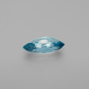 Circón azul natural de 1,52 ct, marquesa, VVS-VS
