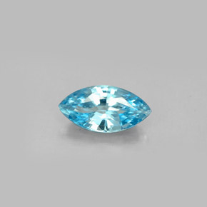 Circón azul natural de 1,51 ct, marquesa, VS