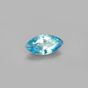 Circón azul natural de 1,51 ct, marquesa, VS