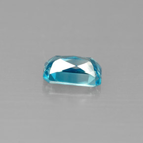 Circón azul natural de 0,78 ct, corte esmeralda, VS
