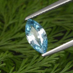 Circón azul natural de 1,42 ct, marquesa, VVS