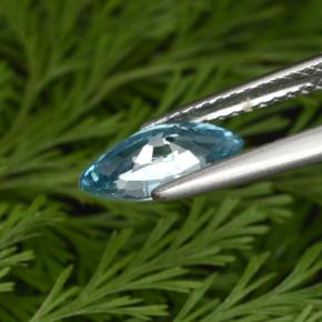 Circón azul natural de 1,42 ct, marquesa, VVS