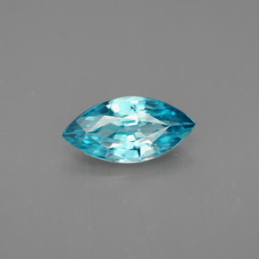 Circón azul natural de 1,51 ct, marquesa, VVS