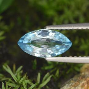 Circón azul natural de 1,52 ct, marquesa, VVS