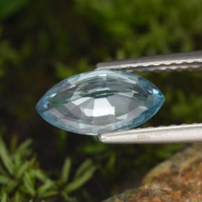 Circón azul natural de 1,52 ct, marquesa, VVS