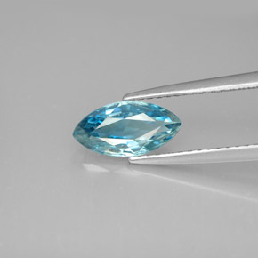 Circón azul natural de 1,73 ct, marquesa, VVS-VS