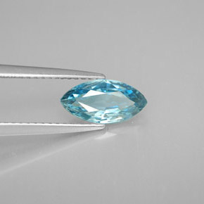 Circón azul natural de 1,73 ct, marquesa, VVS-VS