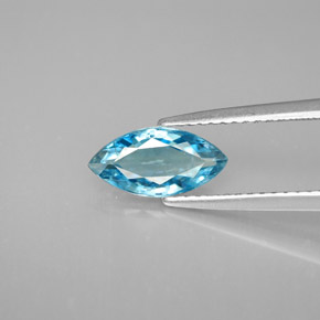 Circón azul natural de 1,52 ct, marquesa, VS