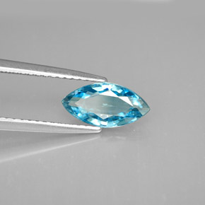 Circón azul natural de 1,52 ct, marquesa, VS