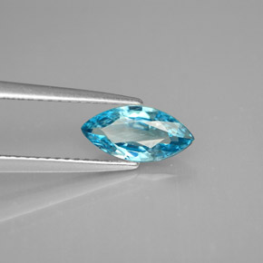 Circón azul natural de 1,33 ct, marquesa, VS