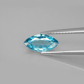 Circón azul natural de 1,44 ct, marquesa, VVS