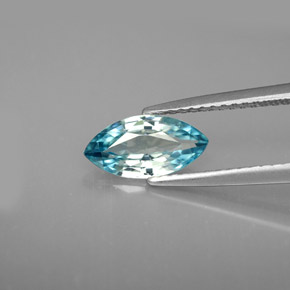 Circón azul natural de 1,42 ct, marquesa, VVS