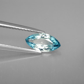 Circón azul natural de 1,42 ct, marquesa, VVS