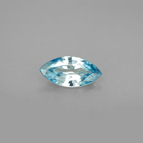 Circón azul natural de 1,36 ct, marquesa, VVS
