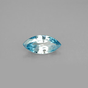 Circón azul natural de 1,36 ct, marquesa, VVS