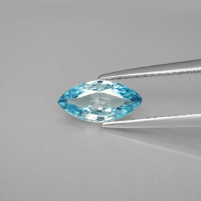 Circón azul natural de 1,37 ct, marquesa, VVS