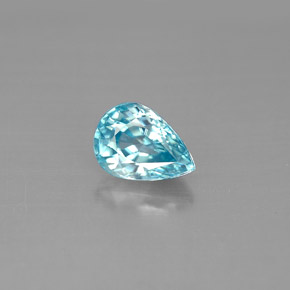Circón azul natural de 1,80 ct, en forma de pera, VVS
