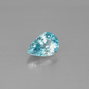 Circón azul natural de 1,80 ct, en forma de pera, VVS