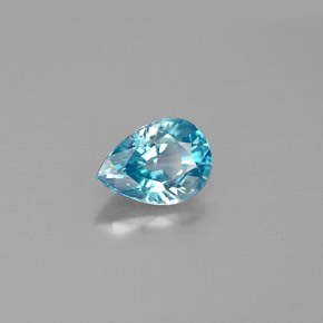 Circón azul natural de 1,66 ct, en forma de pera, VVS-VS
