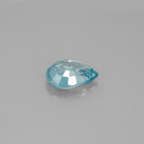 Circón azul natural de 1,67 ct, en forma de pera, VVS