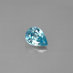 Circón azul natural de 1,58 ct, en forma de pera, VVS-VS