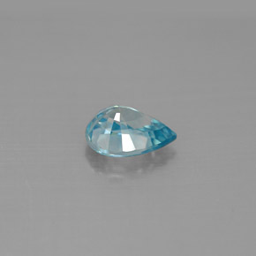 Circón azul natural de 1,58 ct, en forma de pera, VVS-VS