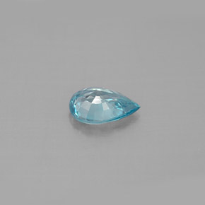 Circón azul natural de 1,27 ct, en forma de pera, VVS