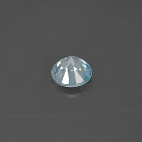 Circón azul natural de 0,79 ct, corte redondo, VVS-VS