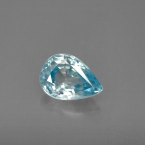 Circón azul natural de 1,54 ct, en forma de pera, VVS