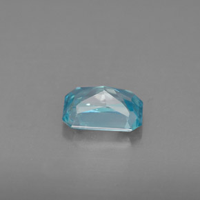 Circón azul natural de 1,39 ct, corte esmeralda, VVS