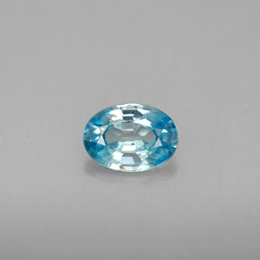 Circón azul natural de 1,12 ct, corte óvalo, VVS-VS