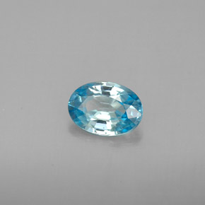 Circón azul natural de 1,12 ct, corte óvalo, VVS-VS